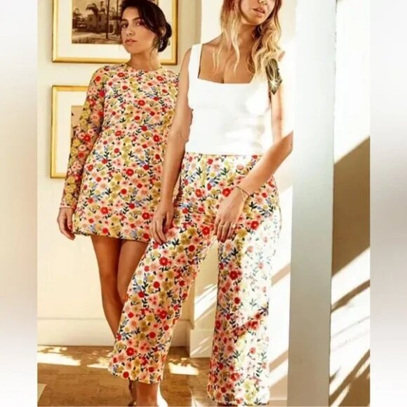 Antonio Melani Pants Women's 10 The Nat Note Nellya Embroidered Cropped Wide Leg - Picture 8 of 9